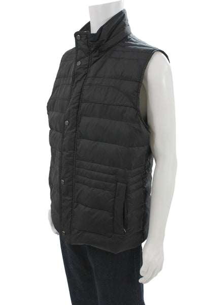 Marc New York Men Puffer Jacket Black Polyester Snap Size M
