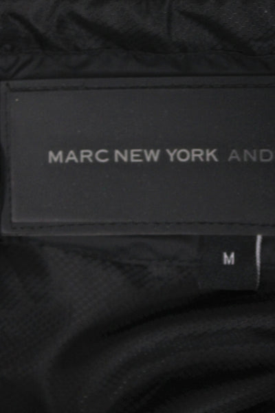 Marc New York Men Puffer Jacket Black Polyester Snap Size M