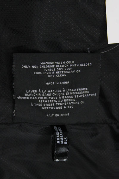 Marc New York Men Puffer Jacket Black Polyester Snap Size M