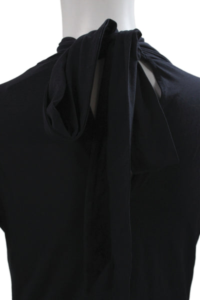 Modern Citizen Women Black Halter Long Sleeve Sheath Dress Mid Calf Size XS
