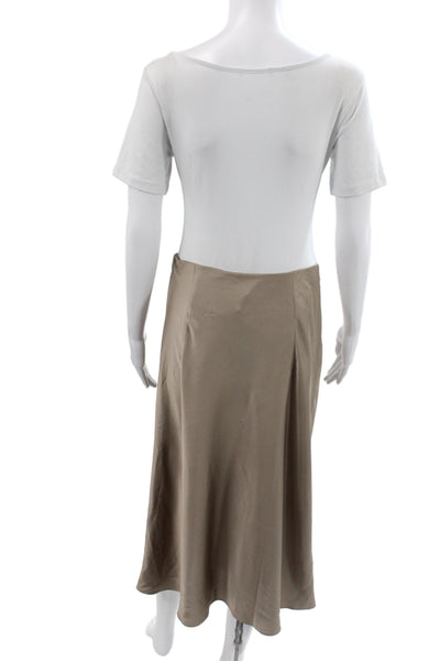 J Crew Womens Maxi Skirt Blue Midi Scoop Neck Sleeveless Zip Size S