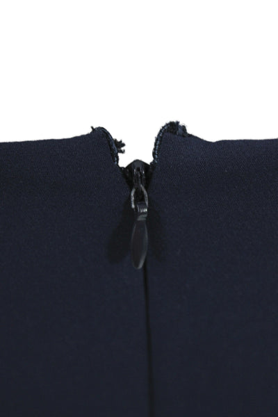 J Crew Womens Maxi Skirt Blue Midi Scoop Neck Sleeveless Zip Size S