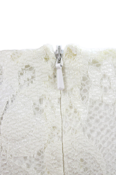 Badgley Mischka Womens Maxi Halter Ivory Sleeveless Dress Size 4