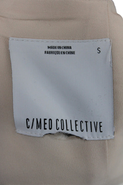 C/MEO Collective Womens Beige Fit & Flare Maxi Dress Square Neck Size S