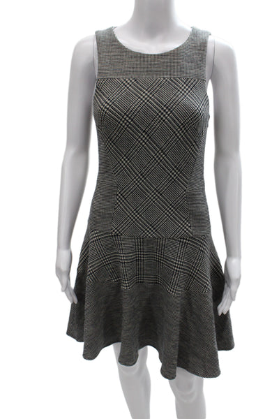 Tibi Womens Fit & Flare Gray Sleeveless Knee Length Dress Polyester Zip Size 4