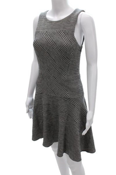 Tibi Womens Fit & Flare Gray Sleeveless Knee Length Dress Polyester Zip Size 4