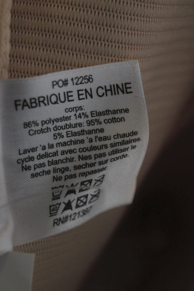 Yummie Tummie Womens High Waist Shaping Shorts Beige Size Small