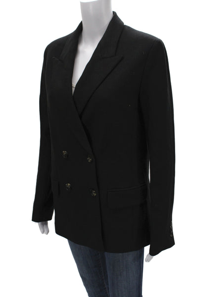 Wilfred Womens Basic Jacket Black Long Sleeve Button Closure Size 2