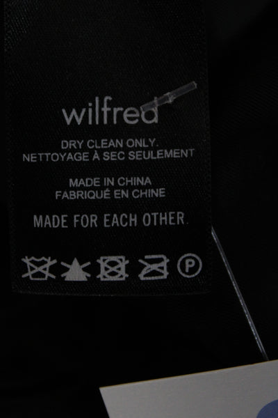 Wilfred Womens Basic Jacket Black Long Sleeve Button Closure Size 2