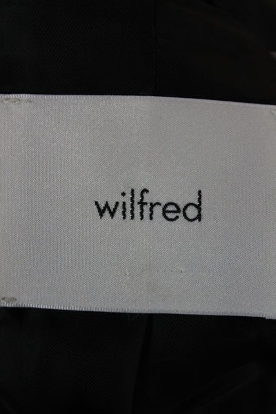 Wilfred Womens Basic Jacket Black Long Sleeve Button Closure Size 2