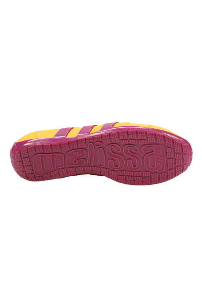 Melissa Womens Motion Jelly Lace-Up Sneakers Yellow Size 10