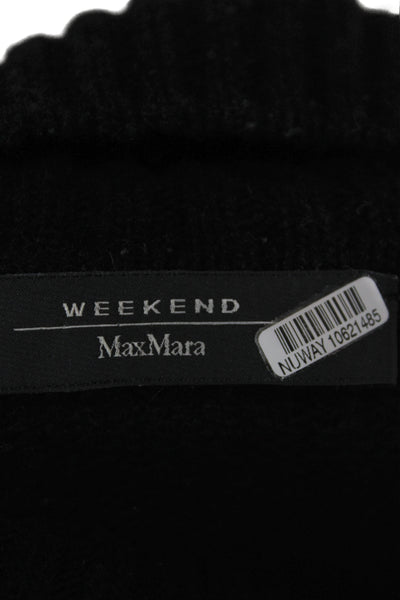 Weekend Max Mara Womens Pullover Wool Turtleneck Sweater Black Size M