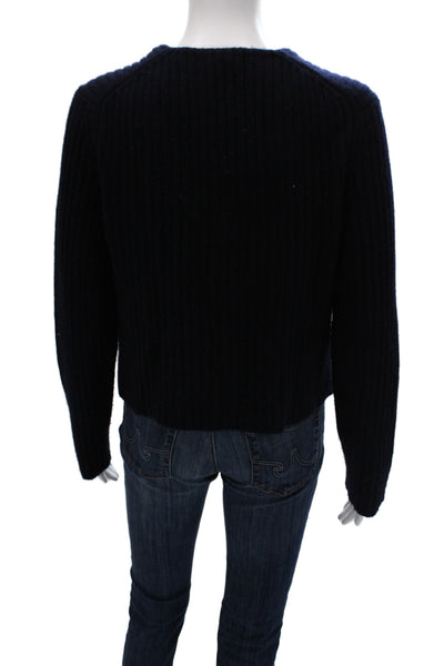Vince Women Black 100% Cashmere V-Neck Cardigan Long Sleeve Size M