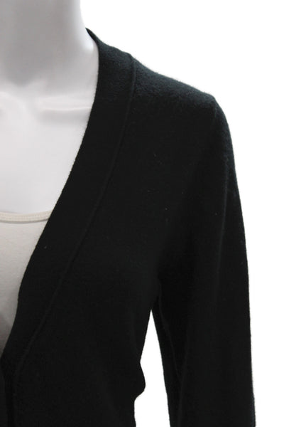 Nili Lotan Womens Cardigan Black V-Neck 100% Cashmere Long Sleeve Size M