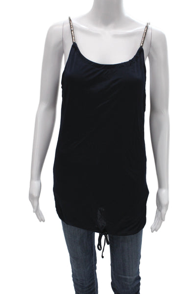 Strenesse Womens Camisole Black Scoop Neck Rayon Tie Sleeveless Size 6