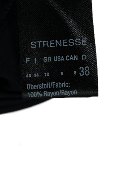 Strenesse Womens Camisole Black Scoop Neck Rayon Tie Sleeveless Size 6