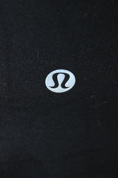 Lululemon Womens Basic V-Neck Sleeveless Tank Black Nylon Athleisure Size 8