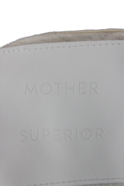 Mother Superior Women Basic Ivory Crew Neck Short Sleeve T-Shirt Size XS