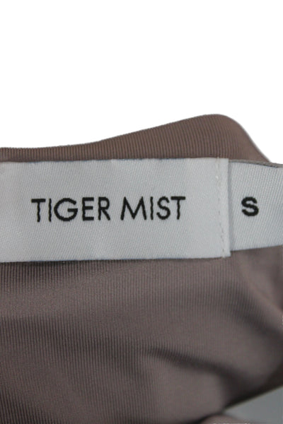 Tiger Mist Women Brown Floral Square Neck Sleeveless Camisole Size S