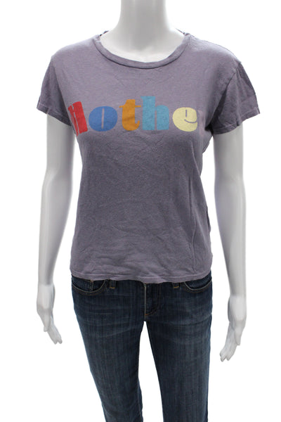 Mother Superior Women Jersey Graphic Purple Short Sleeve T-Shirt Size XS