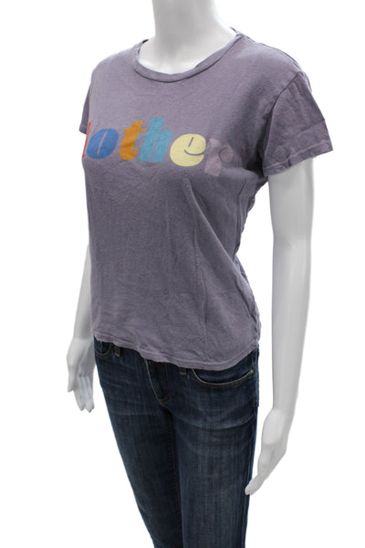 Mother Superior Women Jersey Graphic Purple Short Sleeve T-Shirt Size XS