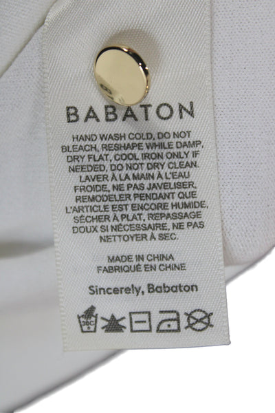 Babaton Women White Sleeveless V-Neck Cardigan Minimalist Size S