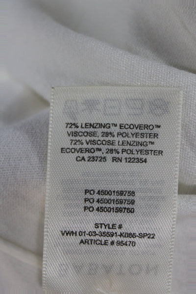 Babaton Women White Sleeveless V-Neck Cardigan Minimalist Size S