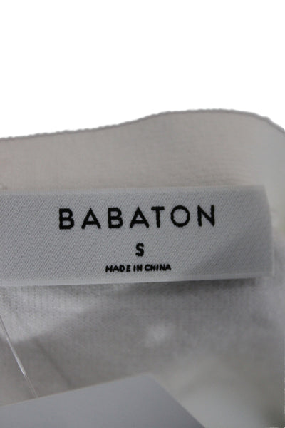 Babaton Women White Sleeveless V-Neck Cardigan Minimalist Size S