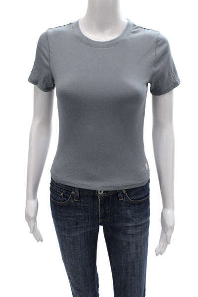 Vuori Womens Basic Gray Crew Neck Short Sleeve T-Shirt Size S