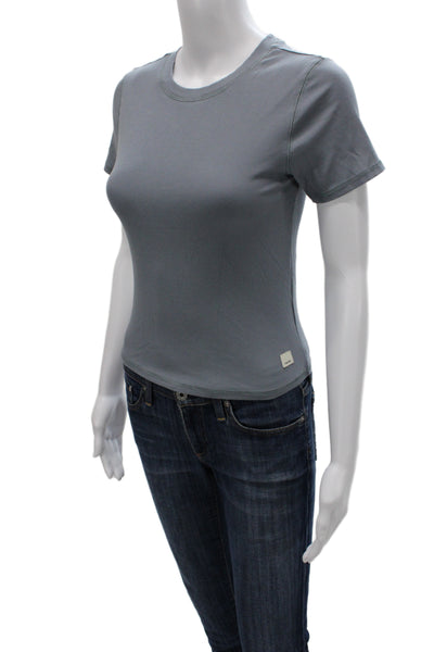 Vuori Womens Basic Gray Crew Neck Short Sleeve T-Shirt Size S