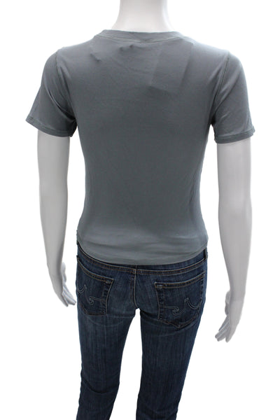 Vuori Womens Basic Gray Crew Neck Short Sleeve T-Shirt Size S
