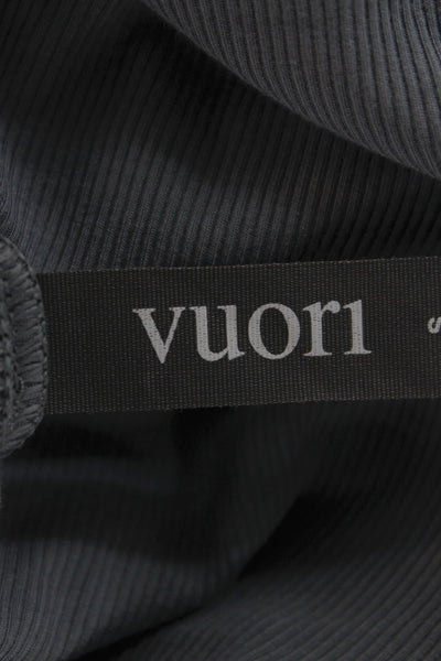 Vuori Womens Basic Gray Crew Neck Short Sleeve T-Shirt Size S