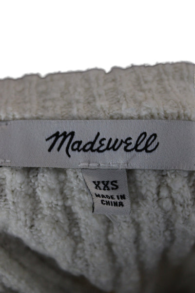 Madewell Womens Ivory Crew Neck Short Sleeve Pullover Size 2XS