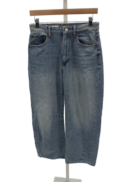 Zara Women Mom Jeans High Rise Blue 100% Cotton Inseam 29 Size 2
