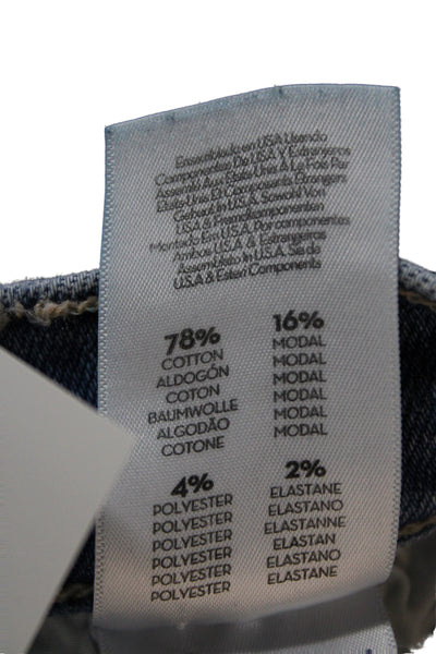 Mother Women Cropped Blue High Rise Cotton Jeans Size 29