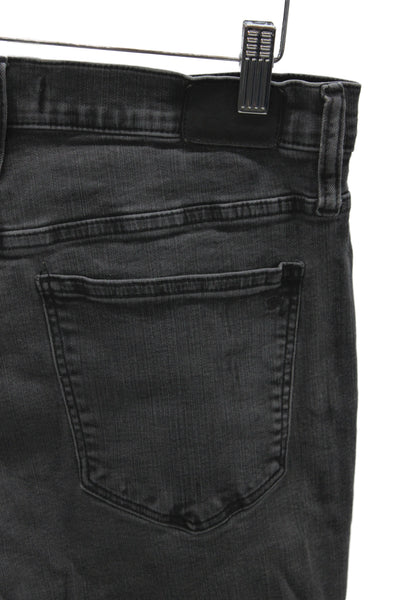Madewell Women Cropped High Rise Black Cotton Jeans Size 29