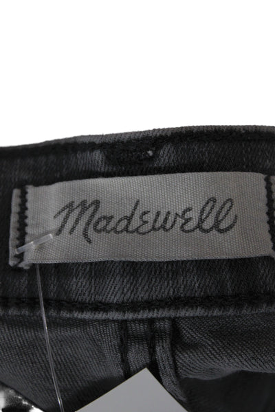 Madewell Women Cropped High Rise Black Cotton Jeans Size 29