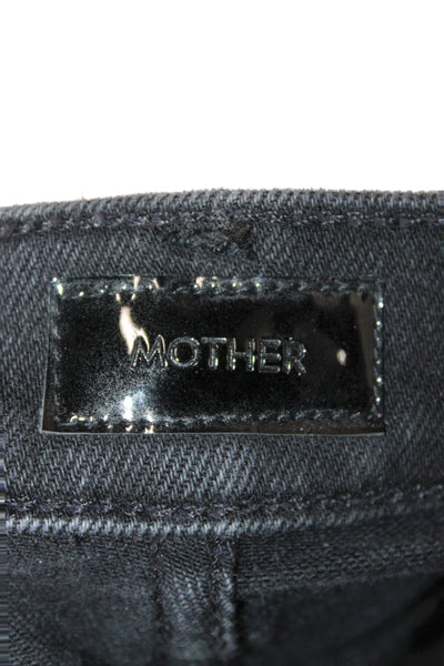 Madewell Women Cropped High Rise Black Cotton Jeans Size 29