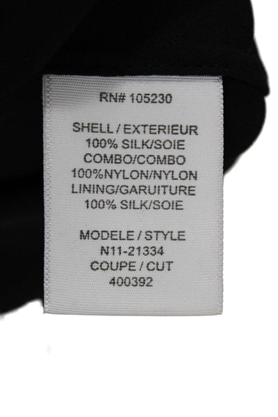 Joie Womens Silk Camisole Black Scoop Neck Bohemian Size M