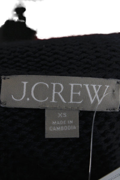 J Crew Womens Pullover Striped Cotton Crew Neck Blue Nautical Size XS
