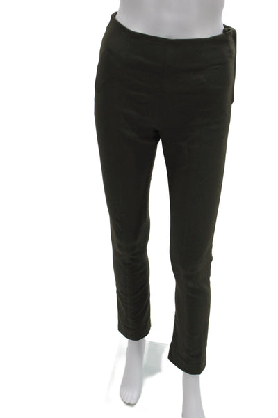 M.M. Lafleur Women Dress Pants Green Zip Business Size 0