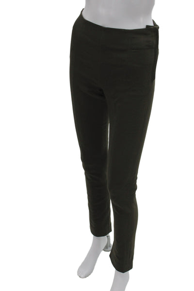 M.M. Lafleur Women Dress Pants Green Zip Business Size 0