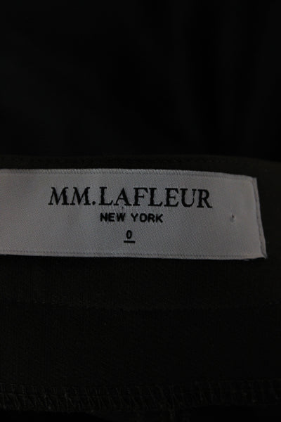 M.M. Lafleur Women Dress Pants Green Zip Business Size 0