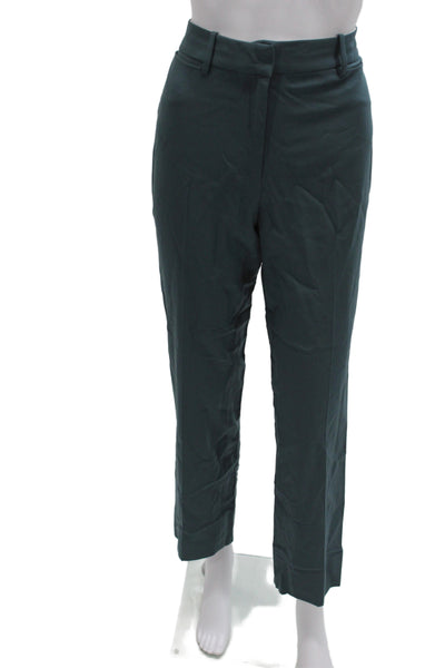 M.M. Lafleur Women Dress Pants Green Wool Size 4