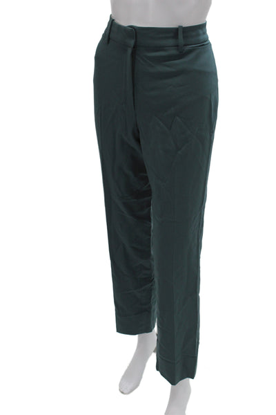 M.M. Lafleur Women Dress Pants Green Wool Size 4