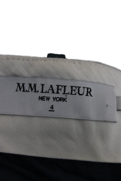M.M. Lafleur Women Dress Pants Green Wool Size 4