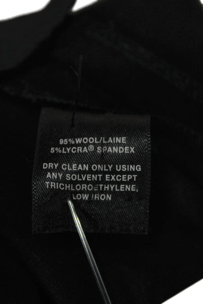 Lafayette 148 New York Women Dress Pants Black Wool Size 10