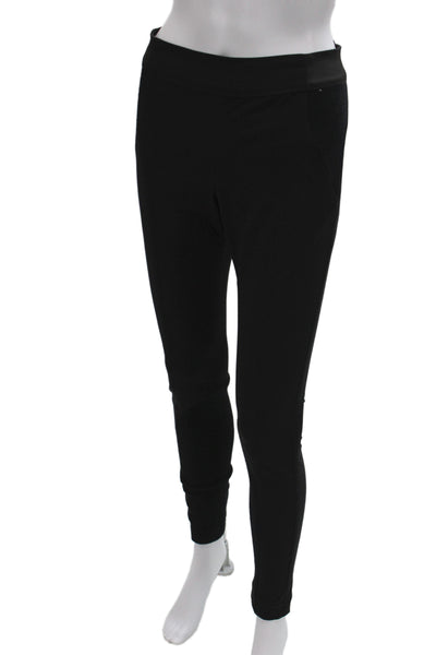 Thakoon Women Ankle Black Pants Pull On Polyester Minimalist Size 2