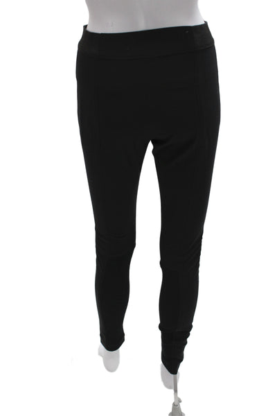 Thakoon Women Ankle Black Pants Pull On Polyester Minimalist Size 2