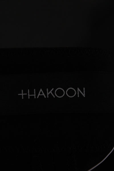 Thakoon Women Ankle Black Pants Pull On Polyester Minimalist Size 2